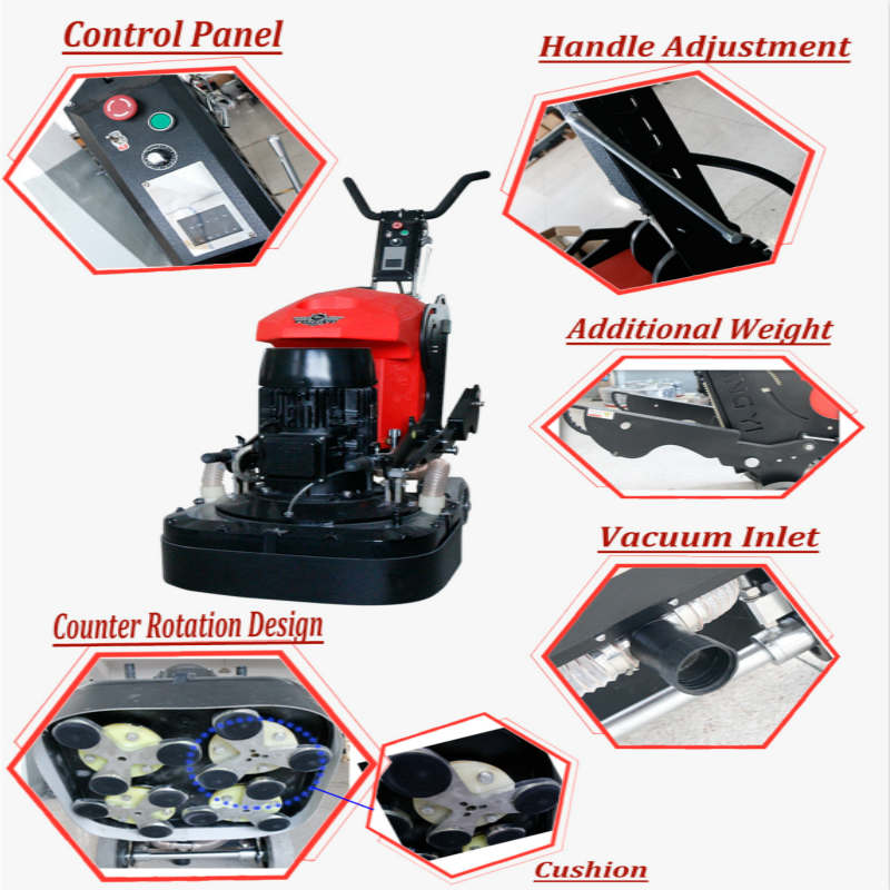 Handheld industrial floor grinders and polishers