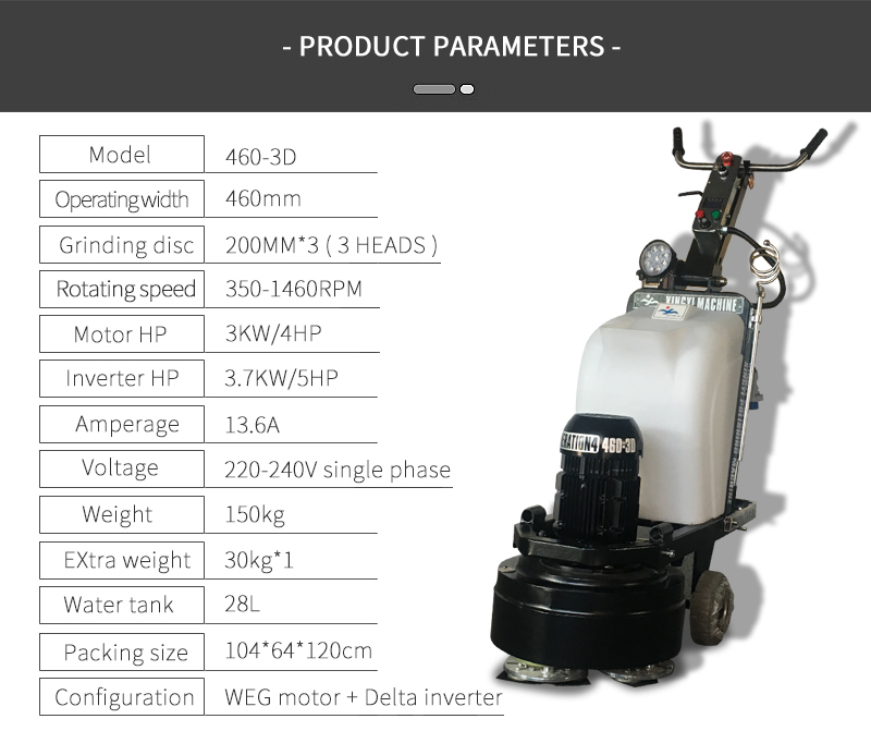 Super floor grinder with WEG motor